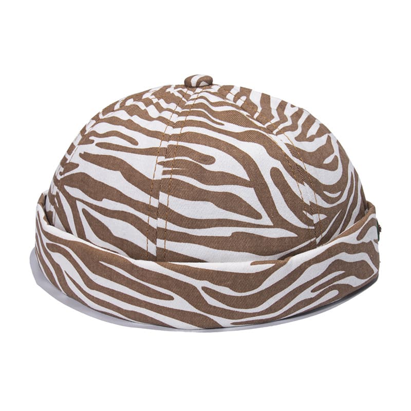 Zebra Pattern Cotton Docker Cap