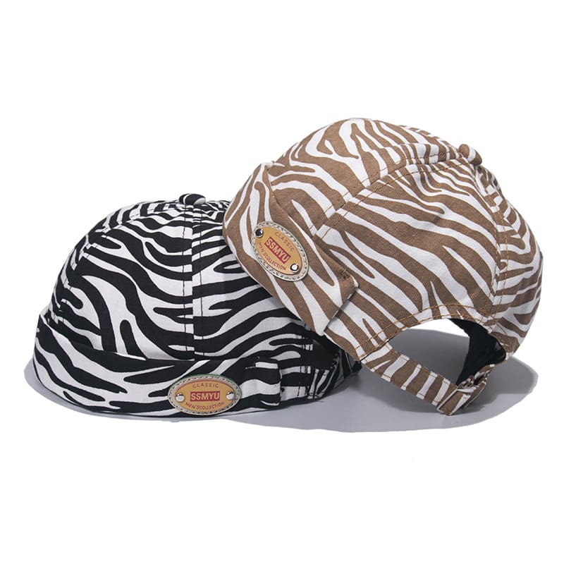 Zebra Pattern Cotton Docker Cap